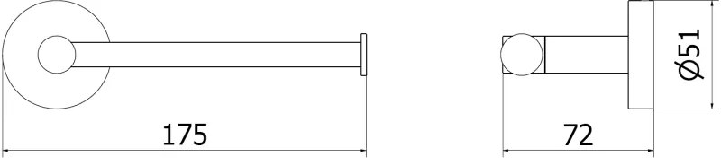 Mexen príslušenstvo, REMO držiak na wc papier, zlatá, 70507330-50