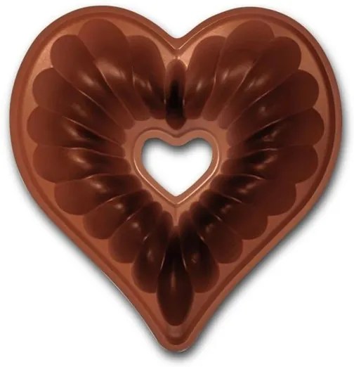 Forma na bábovku KITCHISIMO srdce/medená