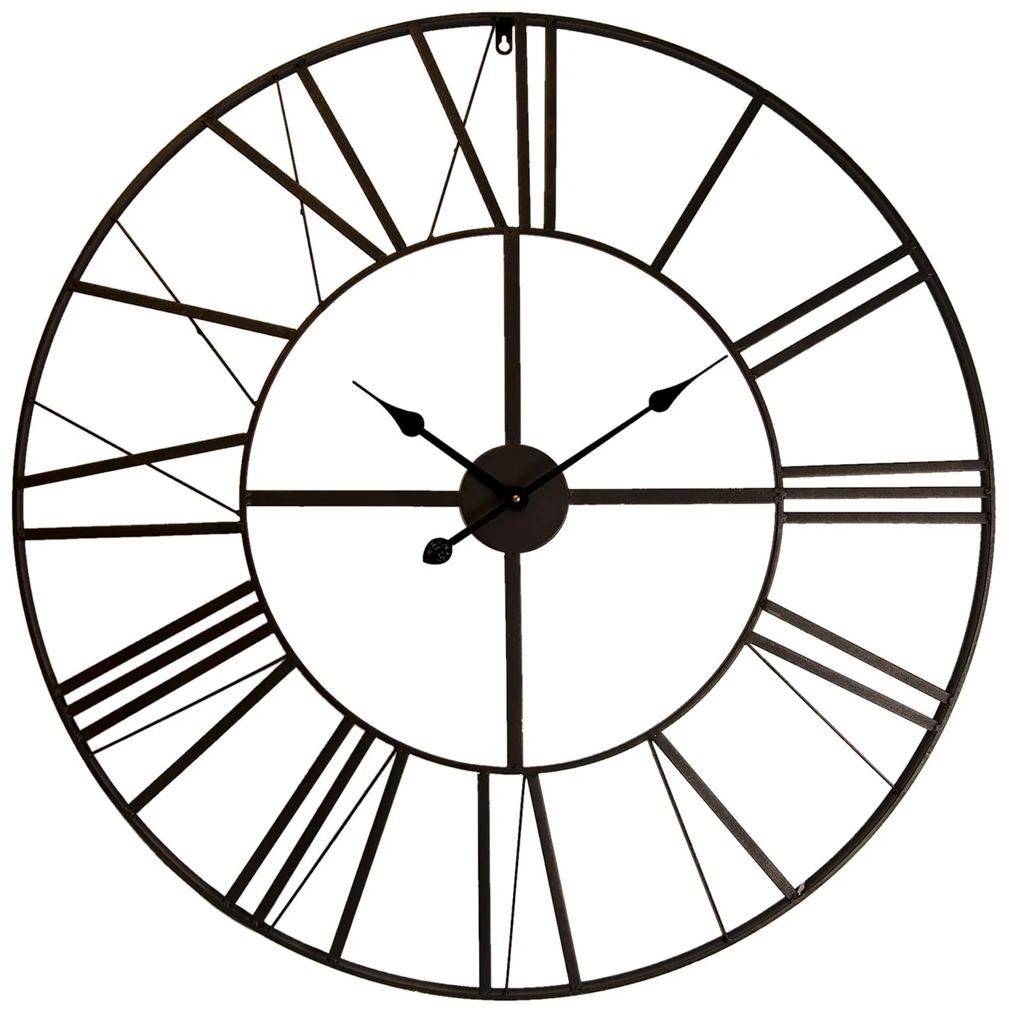 Kovové hodiny s rímskymi číslicami - Ø 90*4 cm