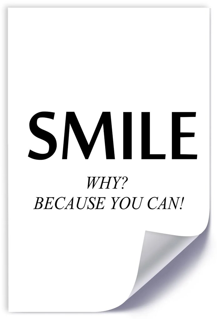 Gario Plagát Usmej sa Farba rámu: Bez rámu, Rozmery: 20 x 30 cm