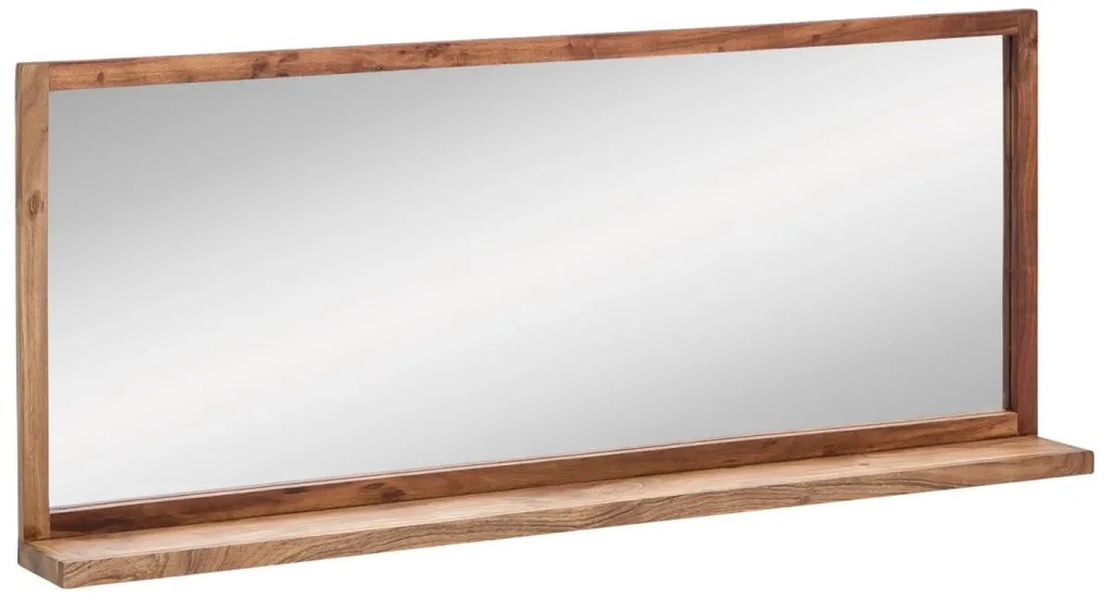 furniture-nabytek.cz - Masivní koupelnové zrcadlo Sydney Bright II z akácie, lakované, hnědé – 138×60 cm