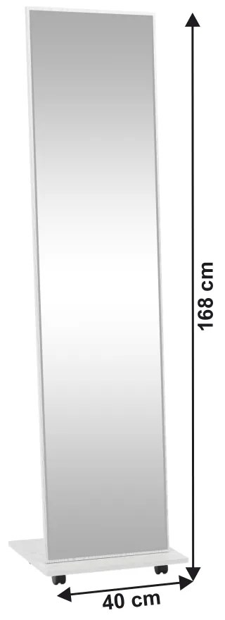 Zrkadlo na kolieskach NM-808 Nepta (biela). Vlastná spoľahlivá doprava až k Vám domov. 1016282