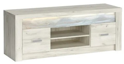 TV stolek Indianapolis 137 cm dub craft bílý