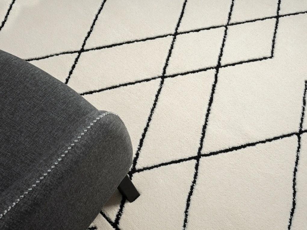 Kusový koberec Moroccan Desert weiß/schwarz, 160x230, čiernobiela, obývacia izba, My Flair