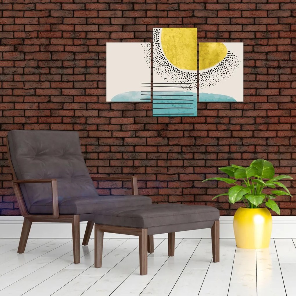 Obraz - Abstraktná maľba pláže N⁰2 (90x60 cm)