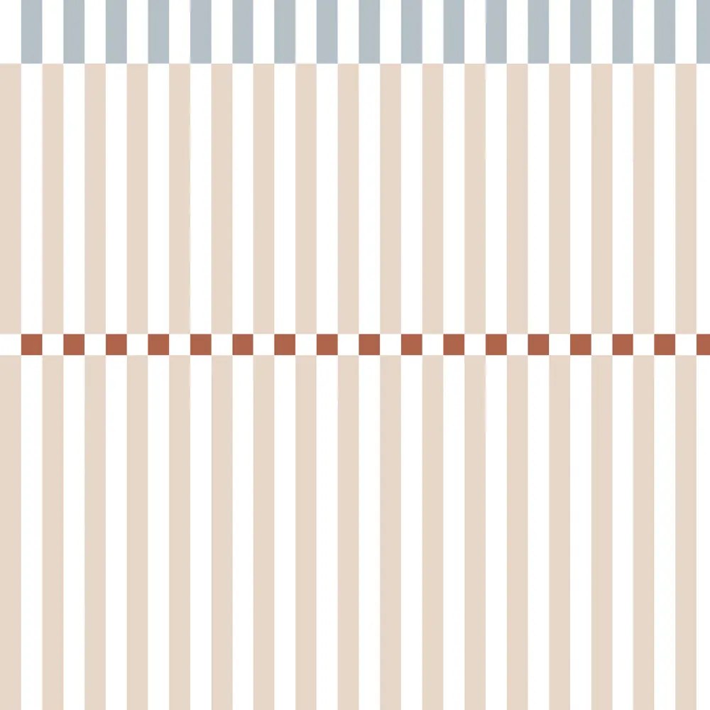 Tapeta s prúžkami nostalgia béžovo modrá 280×50 cm