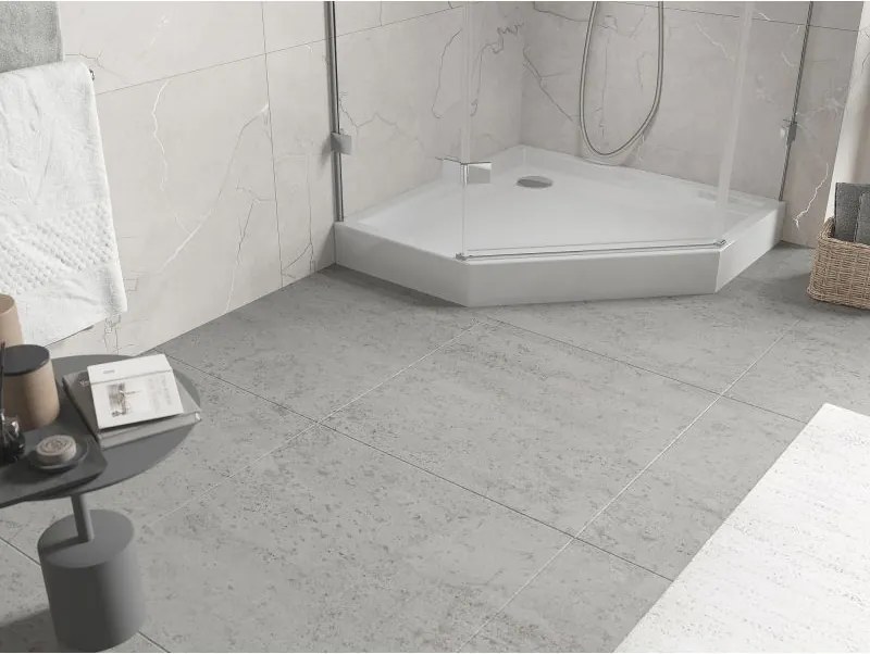 Mexen Flow+ päťuholníková sprchová vanička 80 x 80 cm, biela lesklá, 46P108080H