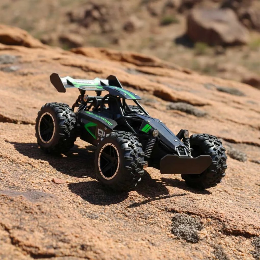 KIK RC kaskadérske auto KIK, diaľkovo ovládané, 18 km/h, 2,4 GHz, čierno-zelené