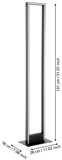 Eglo 99683 - LED Stmievateľná stojacia lampa SALVILANAS-Z LED/33W/230V 2700-6500K