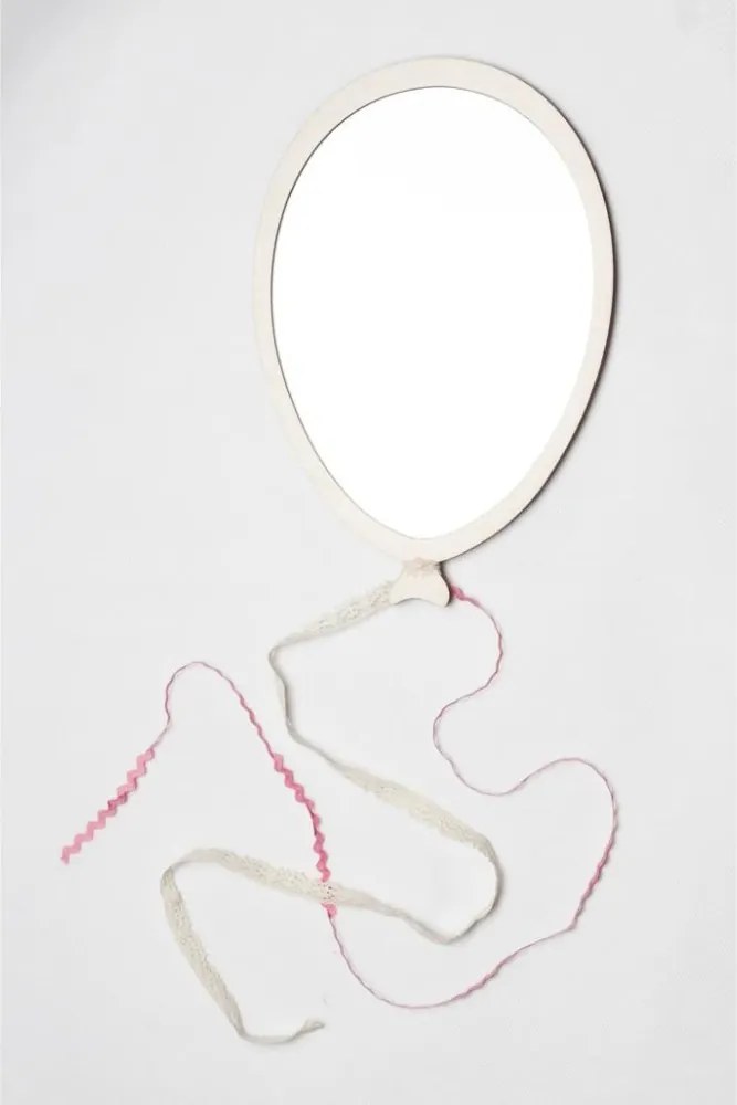 Zrkadlo balón pre deti – bezpečné akrylové zrkadlo z dreva, 20x15 cm