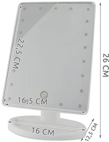 JAKS OTOČNÉ LED MAKE-UP ZRKADLO BIELE 5886 5902802906519