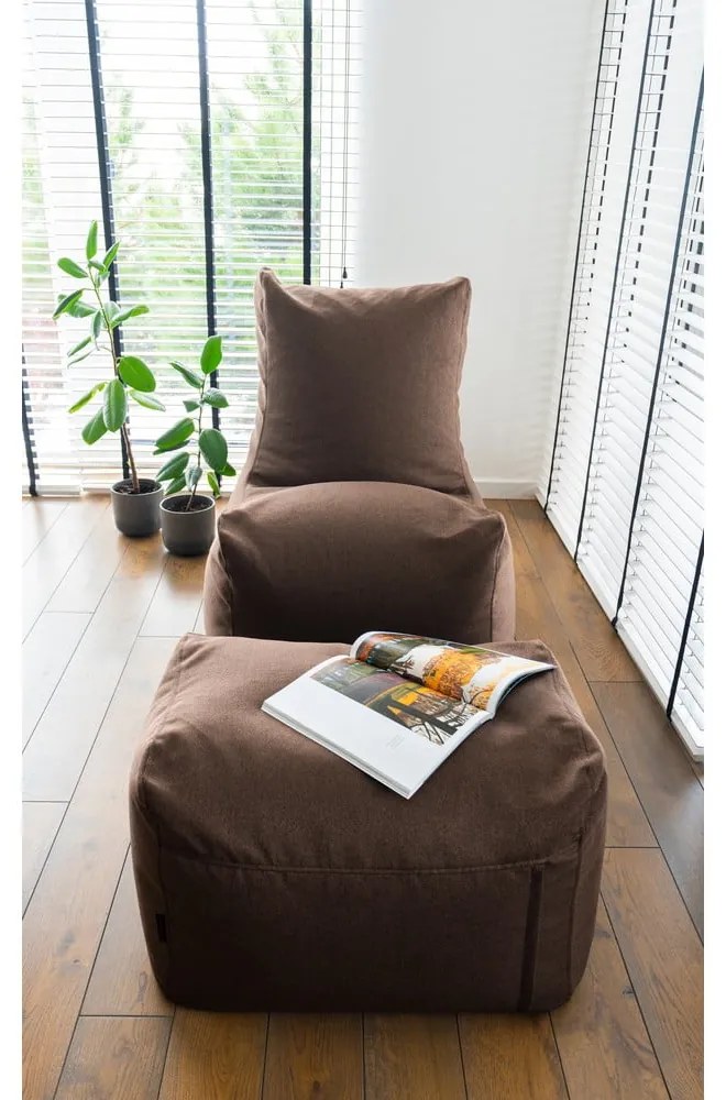 Hnedý sedací vak Plus 70 Lounge – SLOWDOWN