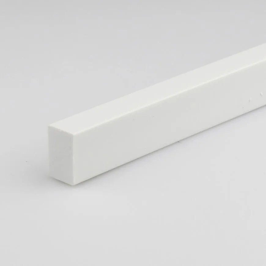 Profil plochý PVC biely lesk 10x20x1000