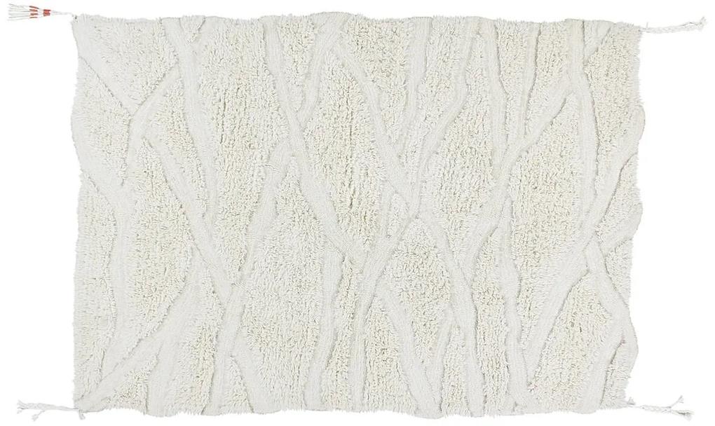 Vlnený koberec kangor 170 x 240 cm biely MUZZA