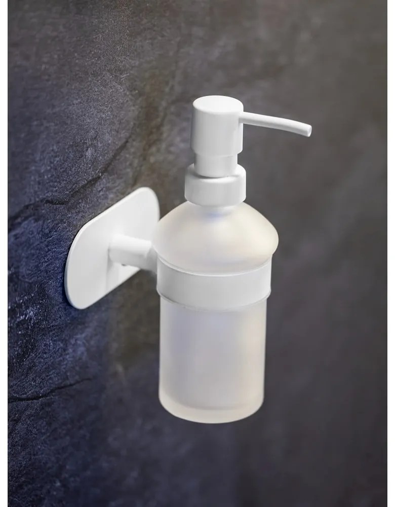 Biely samodržiaci sklenený dávkovač mydla 200 ml Orea – Wenko
