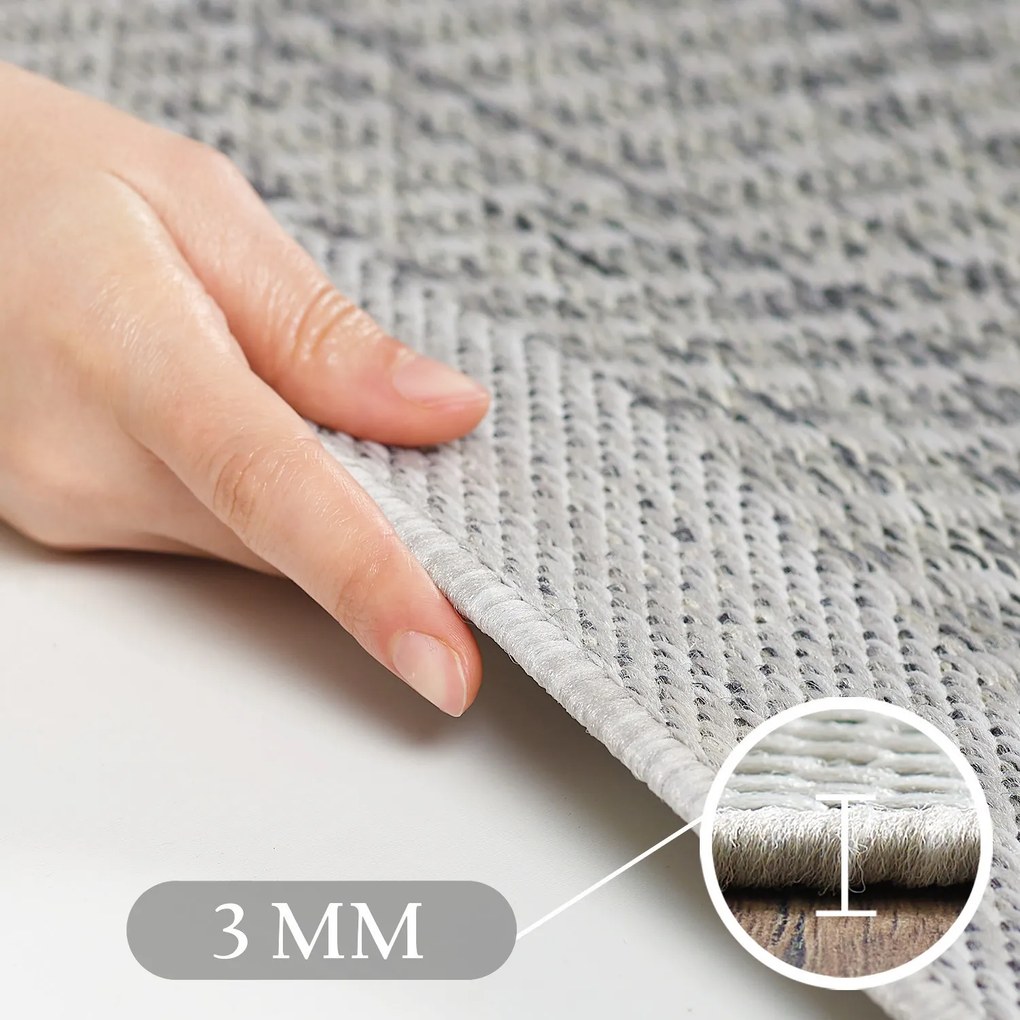 Ayyildiz, Koberec behúň Giza 1410 Grey, 80x250, šedá, chodba / predsieň