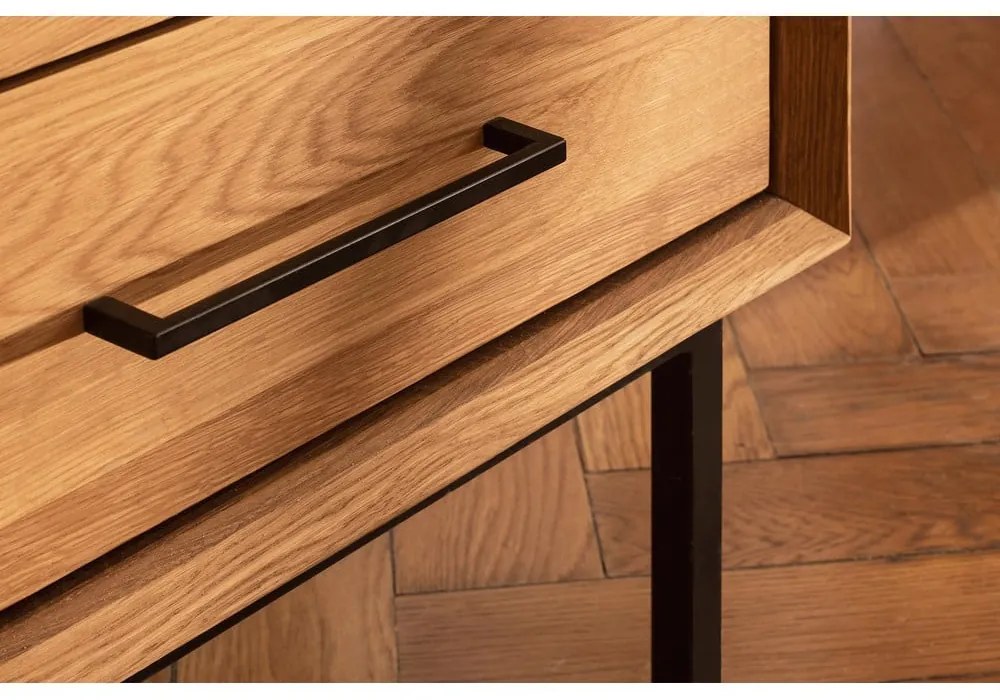 TV stolík z dubového dreva v prírodnej farbe 90x50 cm Abies - The Beds