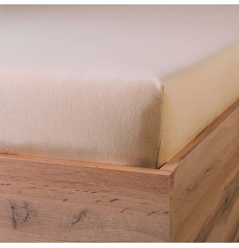 Plachta posteľná cappuccino jersey EMI, Plachta predĺžená 90 (100)x220