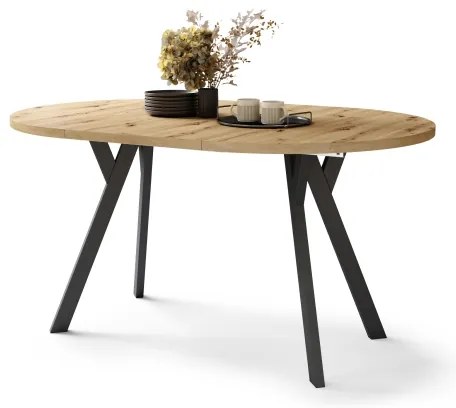 Rozkladací jedálenský stôl ARTUR dub artisan/čierna