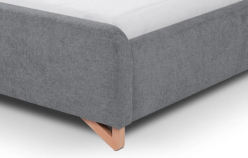 Posteľ Flamingo 180x200 cm, holubí šedá štruktúrovaná tkanina