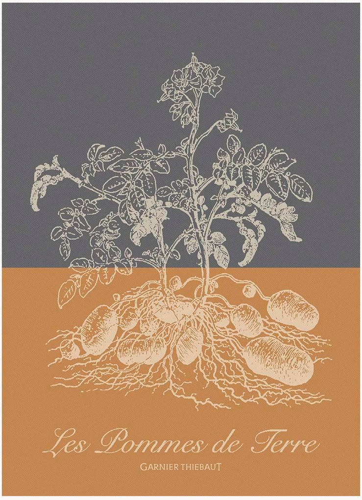 Žakárové kuchynské utierky Pommes De Terre Ocre, 4 ks