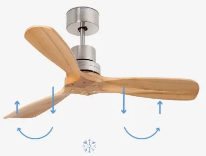 FARO 33509DC - Stropný ventilátor MINI LANTAU chróm/drevo pr. 107 cm + DO