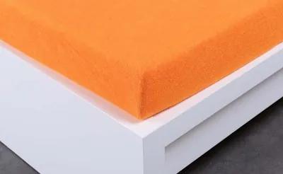 XPOSE ® Froté prostěradlo Exclusive dvoulůžko - oranžová 180x200 cm