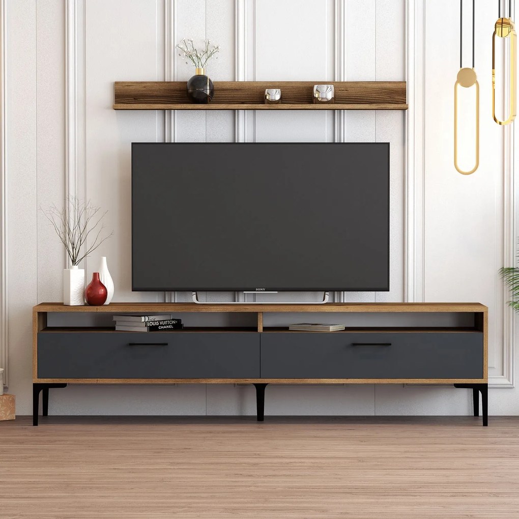 TV skrinka Istanbul - Walnut, Anthracite