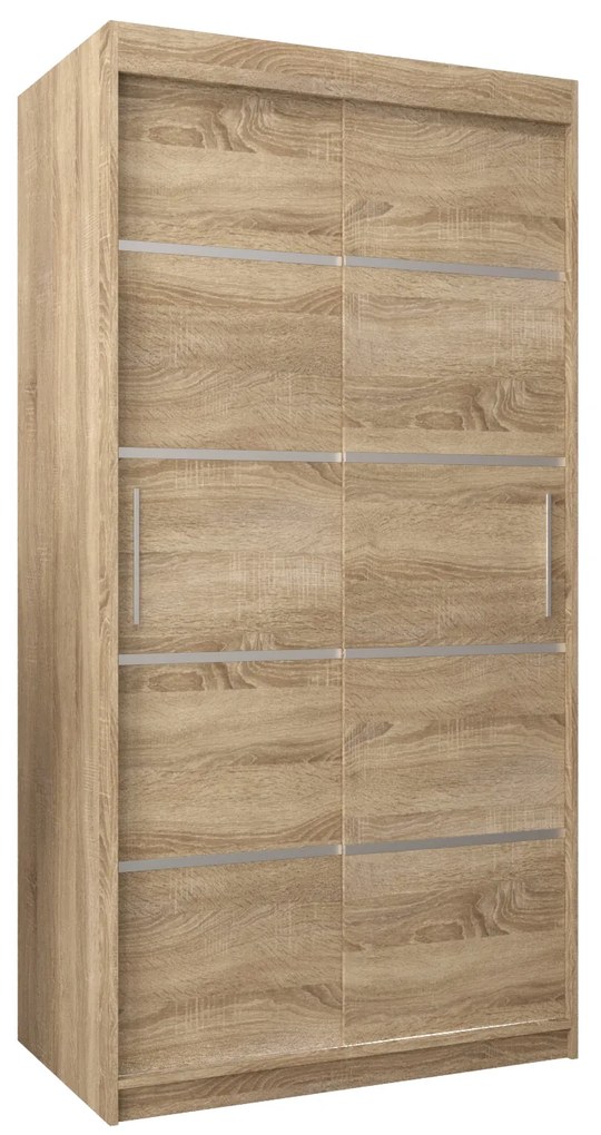 Šatníková skriňa 100 cm Verika 1 100 (dub sonoma). Akcia -62%. Vlastná spoľahlivá doprava až k Vám domov. 1063683