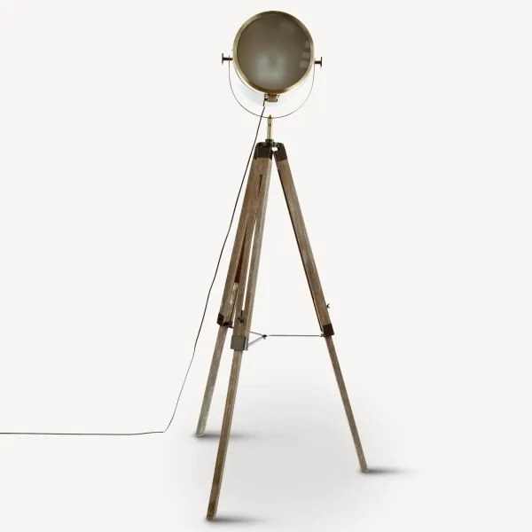 Atmosphera - Stojacia lampa EBOR 1xE27/25W/230V borovica/mosadz