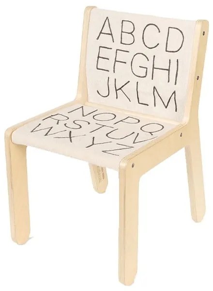 Detská stolička v béžovo-prírodnej farbe ABC – Lorena Canals