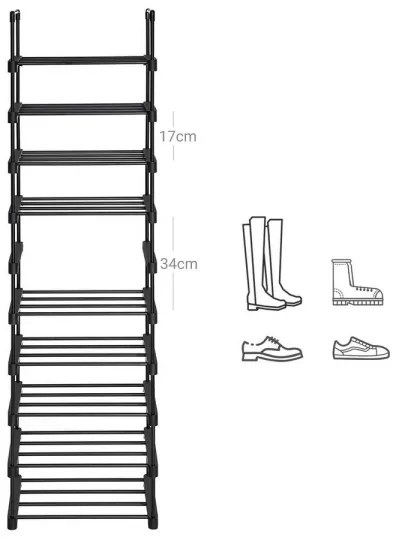 Botník ALVORO čierny
