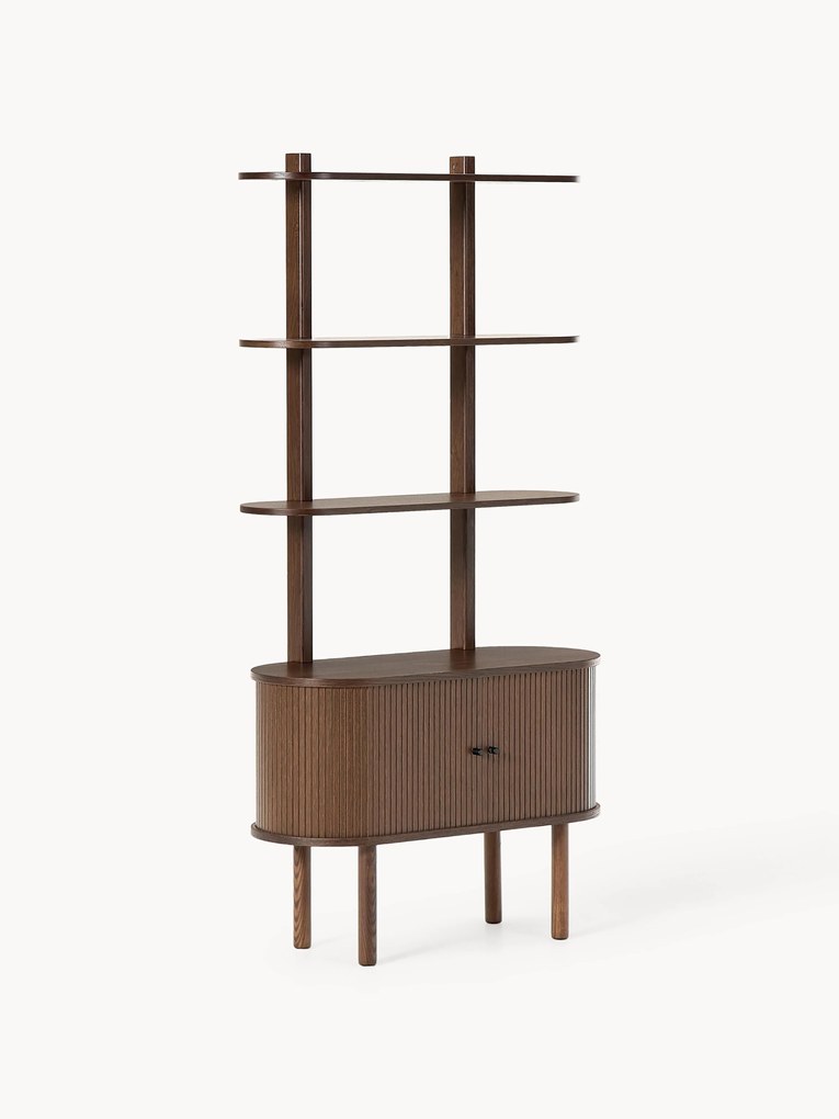 Úzky regál's drážkovanou prednou stranou Calary