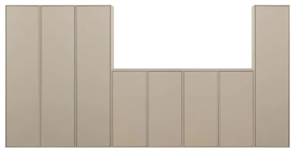 Krémová modulárna skriňa z borovicového dreva 400x200 cm Daily – vtwonen