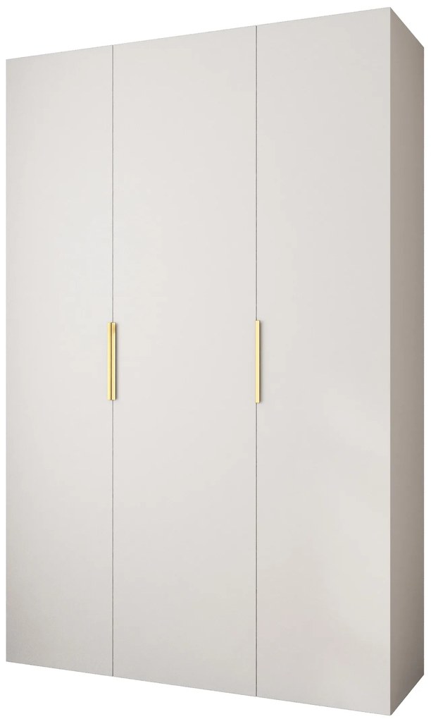 Šatníková skriňa 160 cm Carmela 40-4 (biela + zlatá). Akcia -20%. Vlastná spoľahlivá doprava až k Vám domov. 1126658