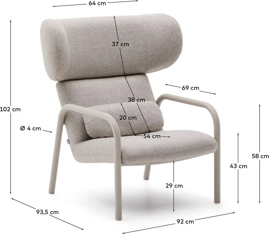 Béžové kreslo Inari – Kave Home