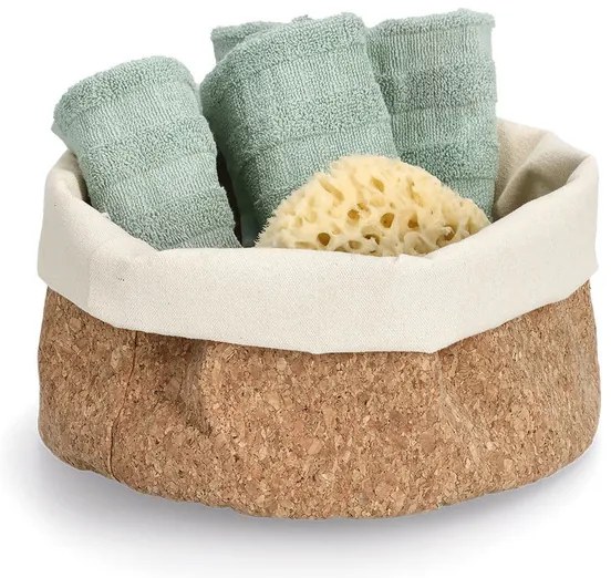 Zeller Present Veľký úložný korkový košík na pečivo, KOREK, priemer 25x20 cm