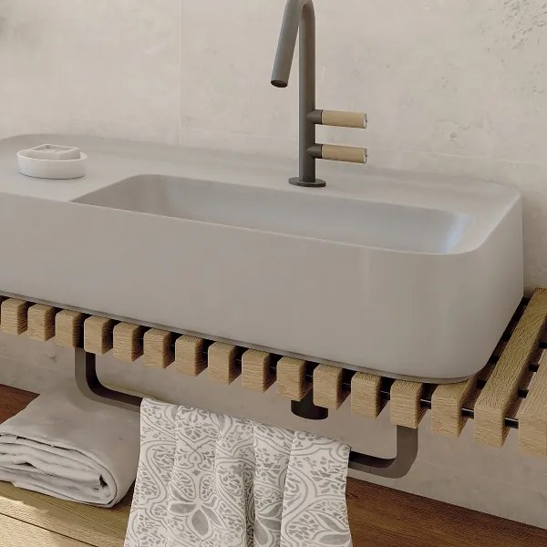 NIMCO NKC 30046-90 - Nástenný vešiak na uteráky NIKAU 49 cm matná čierna