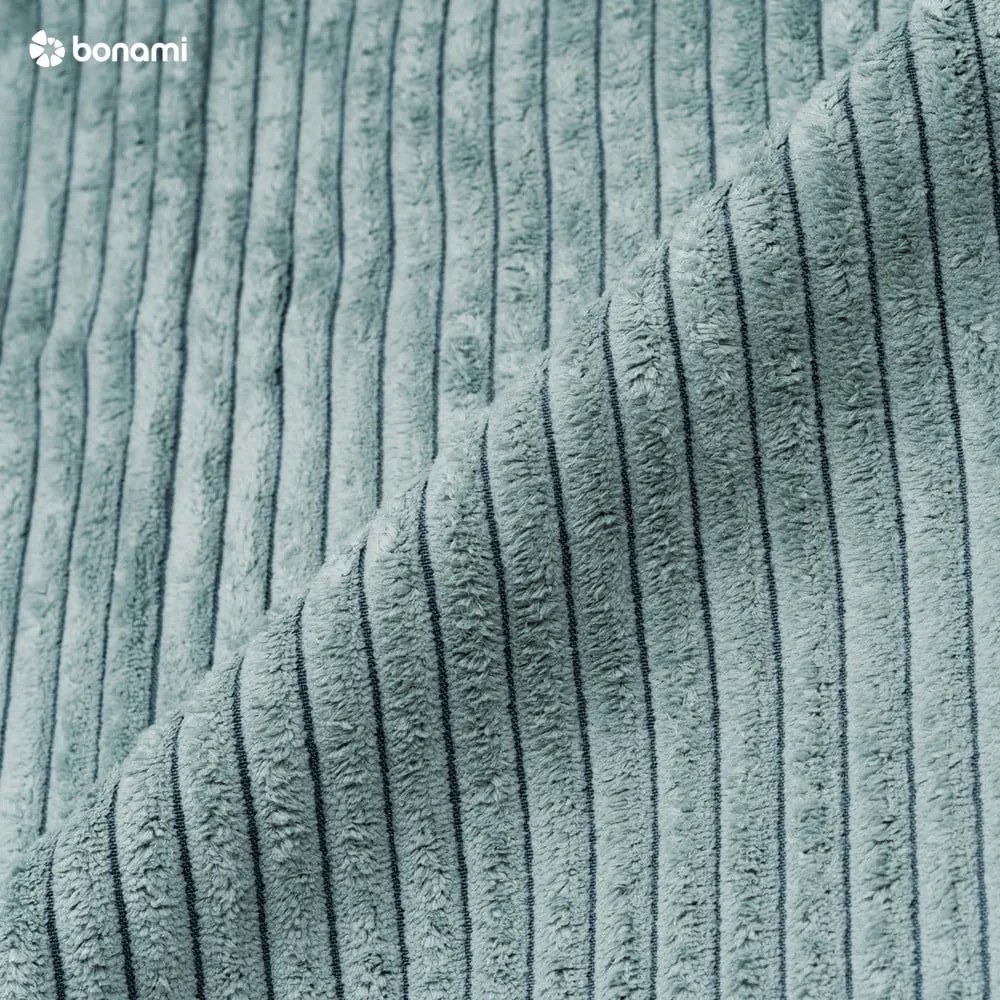 Svetlomodrá menčestrová rozkladacia pohovka 245 cm Nihad – Bobochic Paris