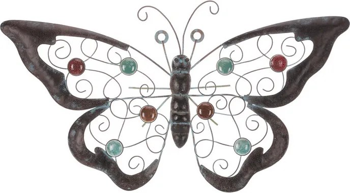 Motýl 41 cm - kovová závesná dekorácia