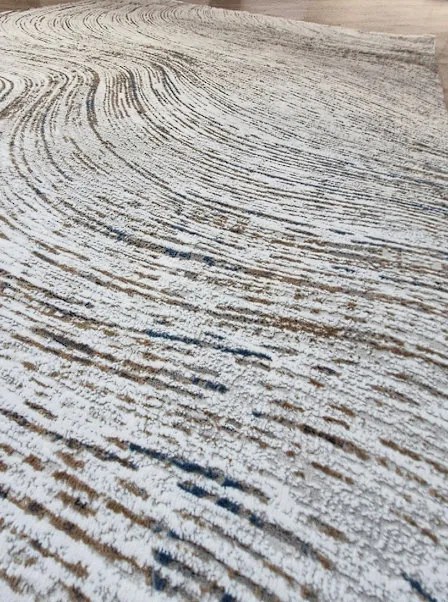 Moderný koberec Luxess 31331-Blue v sivo-modrej farbe Rozmer: 80x150 cm