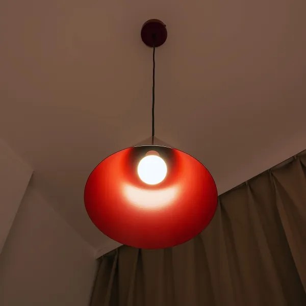 Závesný luster ETNA II 1xE27/15W/230V pr. 25 cm červený