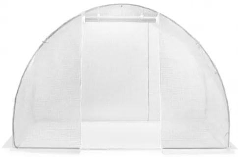 vidaXL Skleník s oceľovými základmi 4,5 m² 300x150x200 cm-
