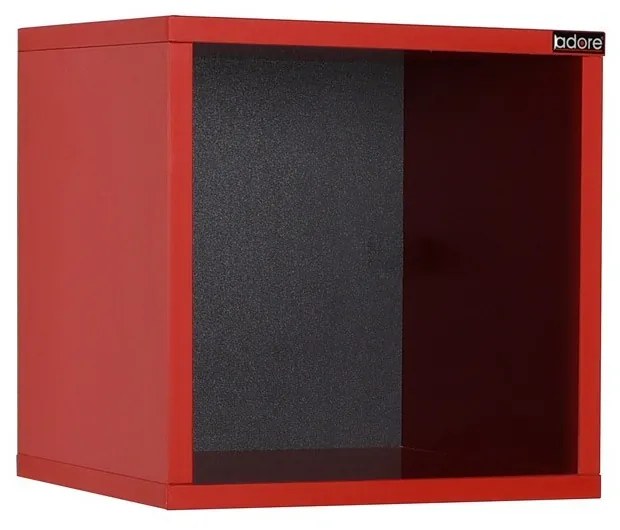 Nástěnná polička RAF 33x33 cm červená