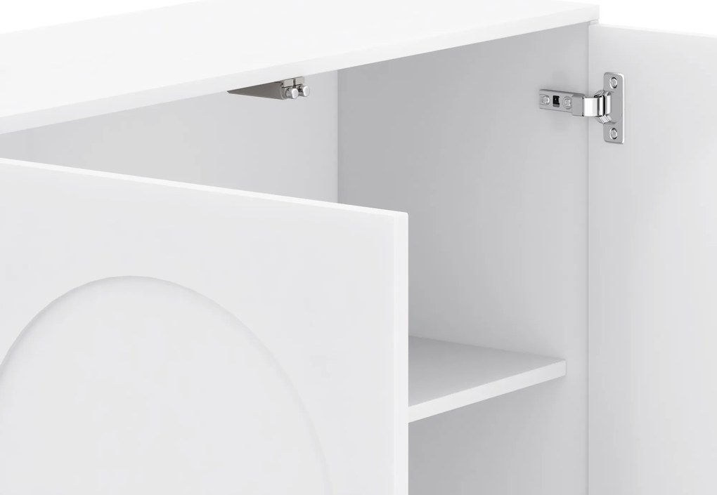 Nočný stolík Arco 50 cm biela