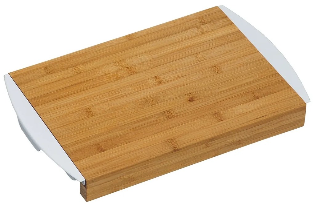 Kesper 58351 Bambusová doska s odkladacími miskami, biela, 41 x 25,5 x 4 cm