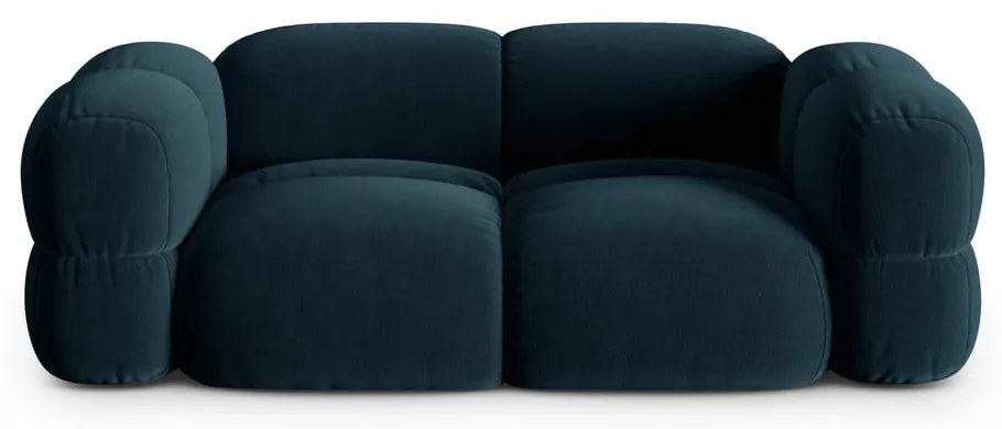 Tmavomodrá zamatová pohovka 210 cm Loretto – Cosmopolitan Design