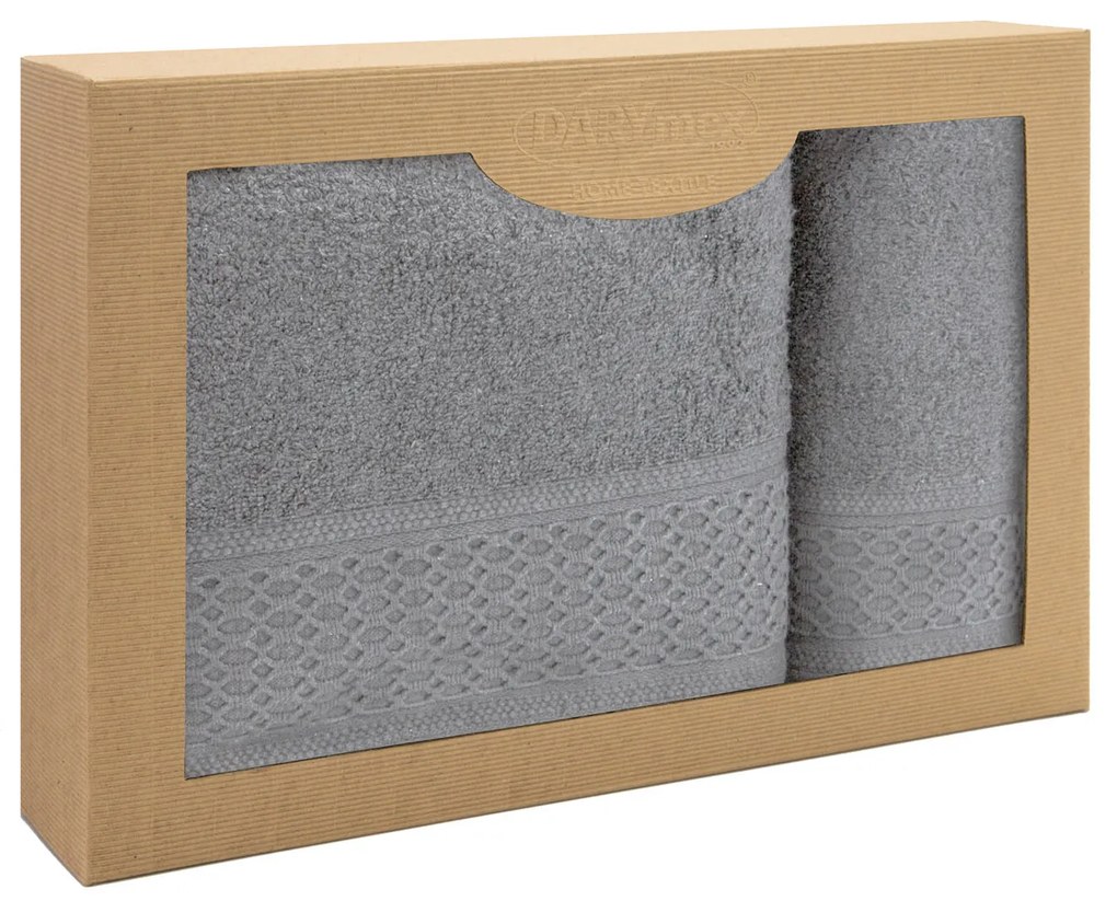 BAVLNENÉ UTERÁKY SOLANO SADA 1 KS 50X90 CM, 1 KS 70X140 CM SIVÁ