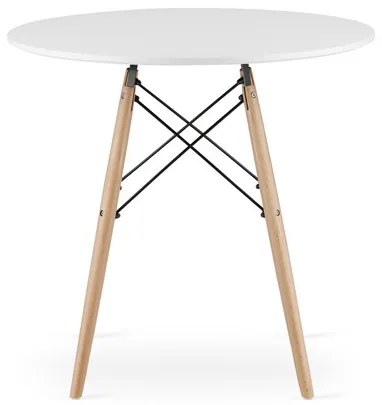 Jedálenský stôl TODI 90 cm - buk/biela