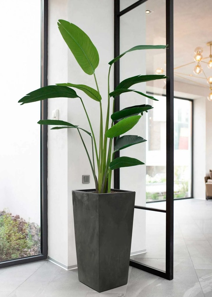 Kvetináč PORTO 46x25 cm čierny betón